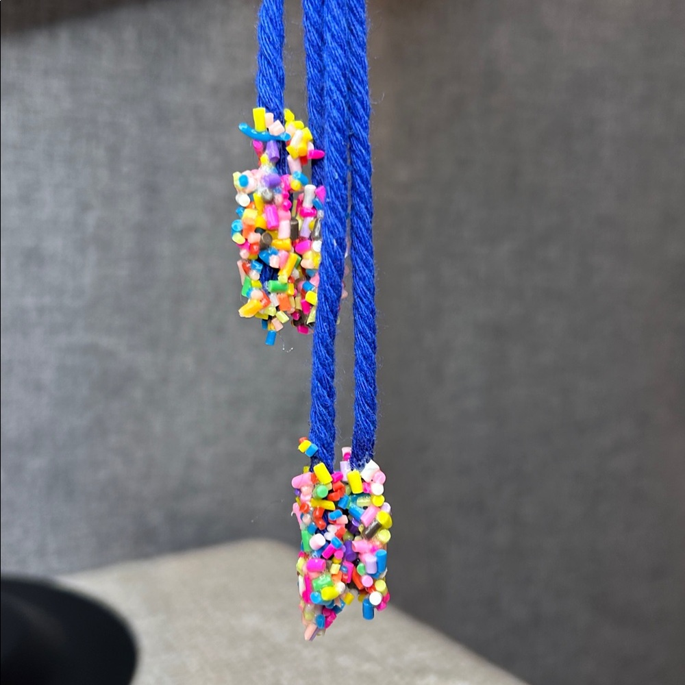 Handmade Macrame Foodie Key Chain - Picture 3 of 12